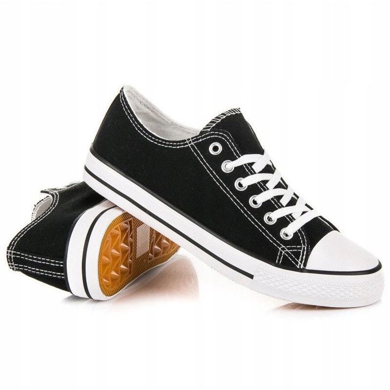 SHELOVET Czarne Trampki 1