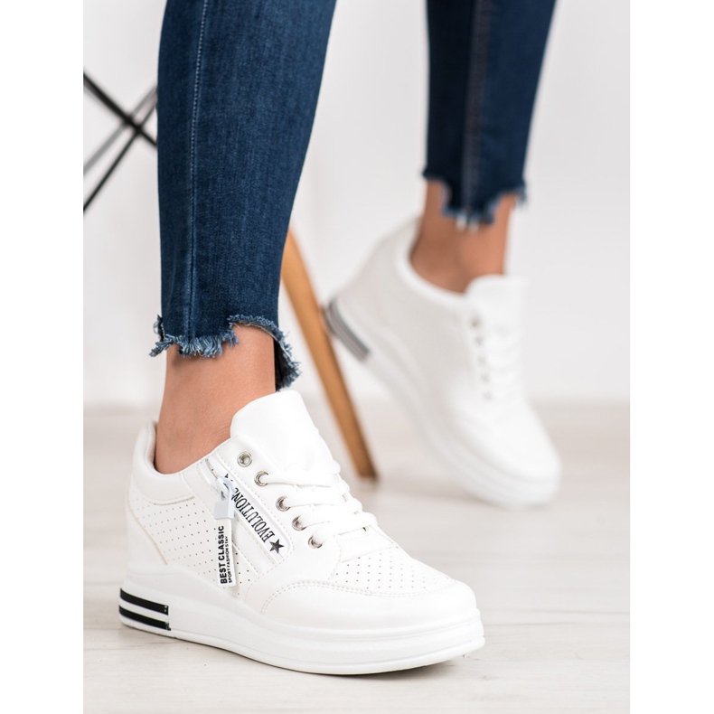 SHELOVET Białe Sneakersy Evolutions 2