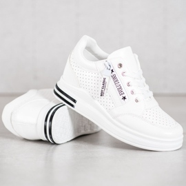 SHELOVET Białe Sneakersy Evolutions 5