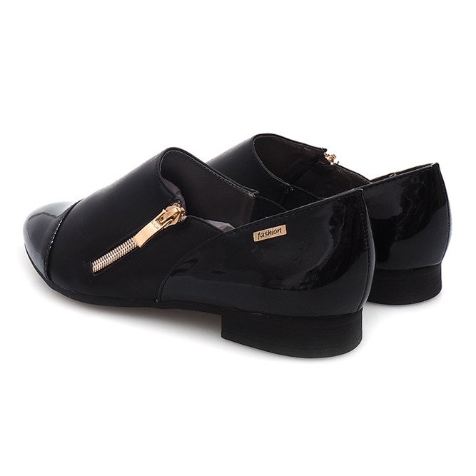 Klasyczne Półbuty Z Suwakiem 2060B Czarny czarne 1