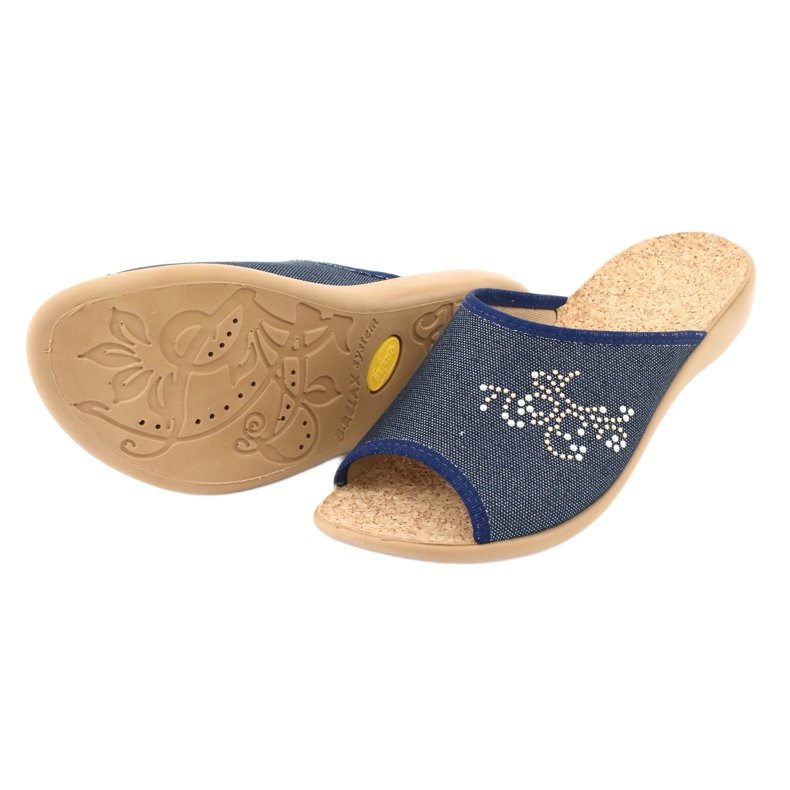 Befado obuwie damskie pu 254D107 granatowe 4