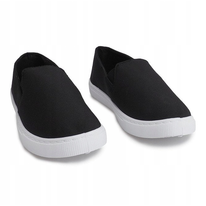 Wsuwane Trampki Tenisówki Slip On TL202 Czarny czarne 2