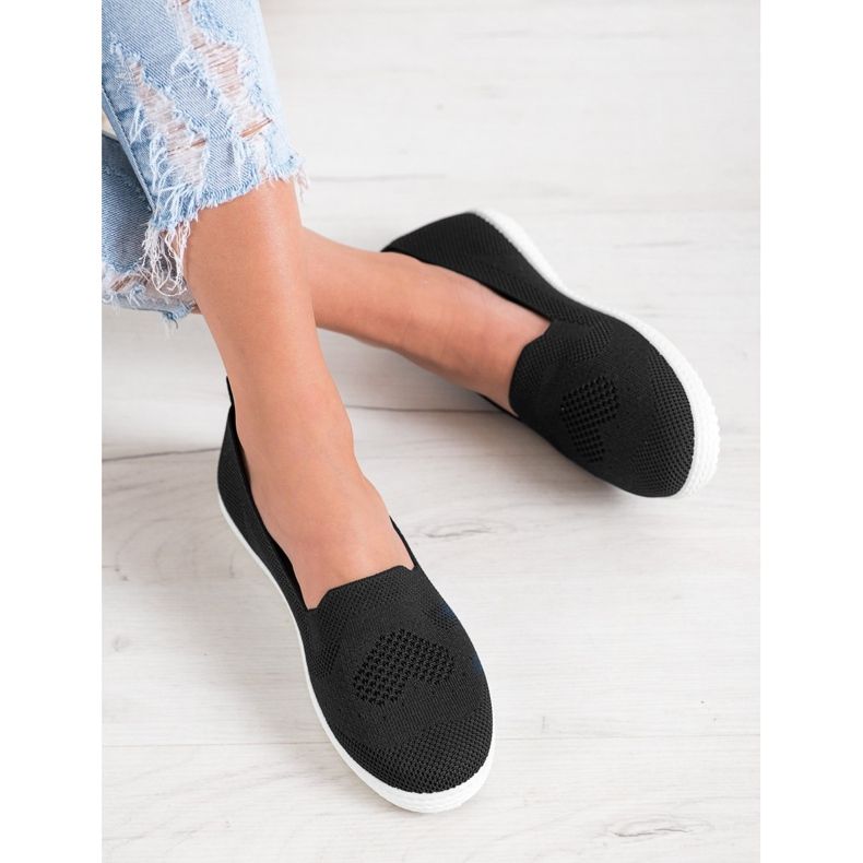 Via Giulia  Czarne Ażurowe Trampki 1