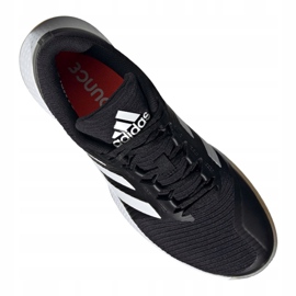 Buty halowe adidas ForceBounce M FU8392 szary/srebrny, biały, czarny czarne 3