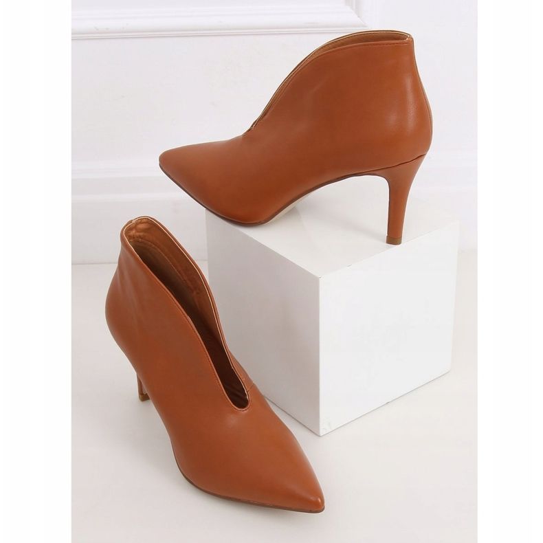 Półbuty na szpilce camel NS126P Camel brązowe 1