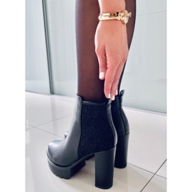 Botki na platformie czarne RB41P Black 2
