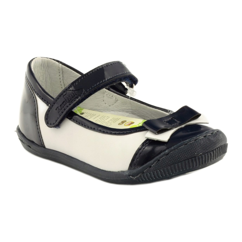 Balerinki buty dziecięce Ren But 1405 granatowe białe 1