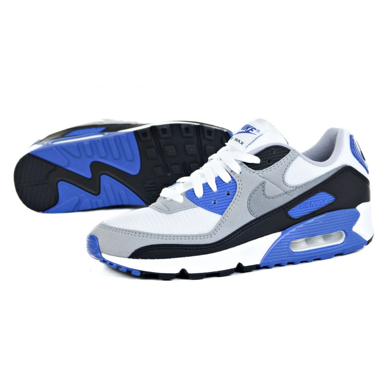 Buty Nike Air Max 90 M CD0881-102 białe czarne niebieskie szare 1