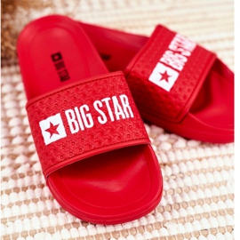Klapki Dziecięce Big Star Czerwone Pikowane GG374801 1