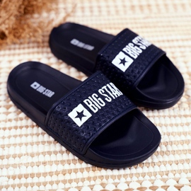 Klapki Dziecięce Big Star Granatowe Pikowane GG374802 1