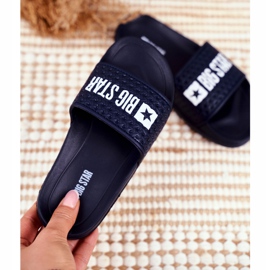 Klapki Dziecięce Big Star Granatowe Pikowane GG374802 2