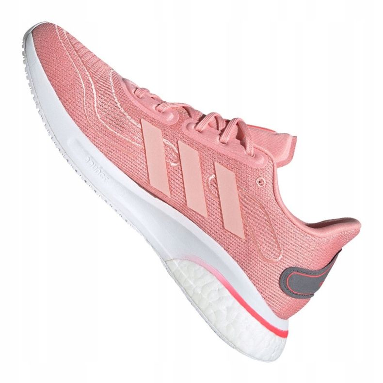 Buty biegowe adidas Supernova W FV6021 białe różowe 1