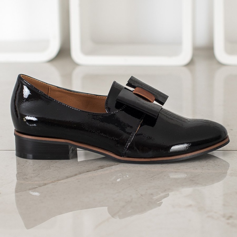 Lakierowane Czółenka VINCEZA czarne 2