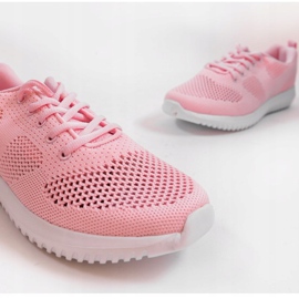 Różowe ażurowe obuwie sportowe T101-8 3