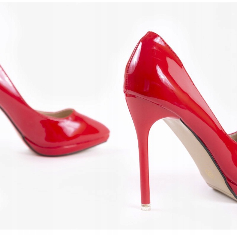 Czerwone klasyczne szpilki 0108-5 2