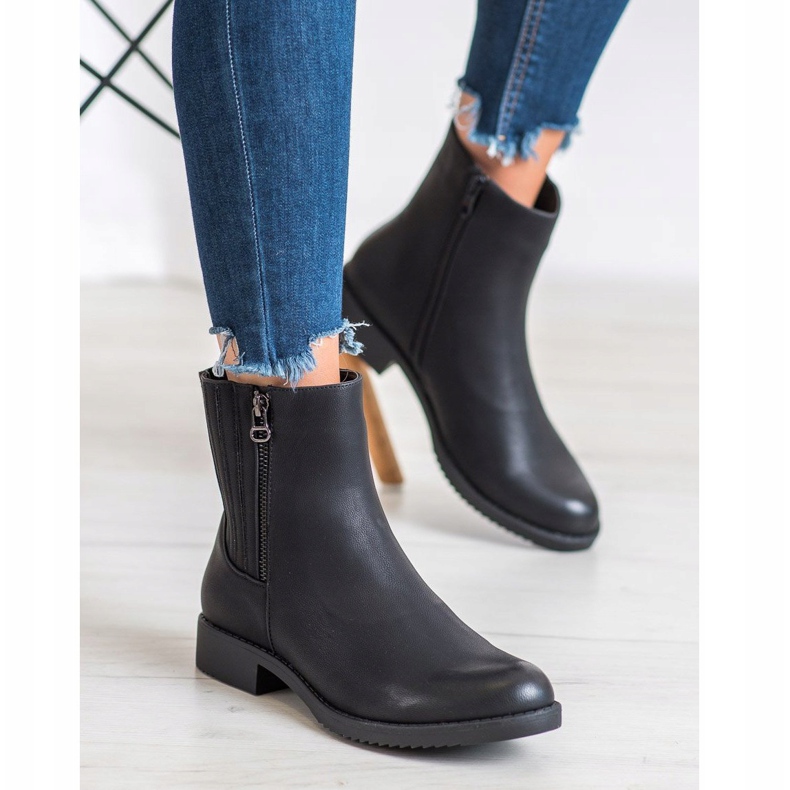 J. Star Wysokie Botki Z Eko Skóry czarne 1