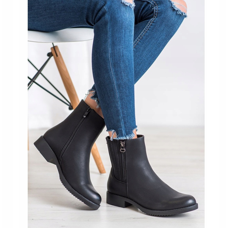 J. Star Wysokie Botki Z Eko Skóry czarne 2