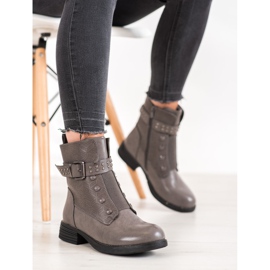 J. Star Szare Botki Z Gumką 2