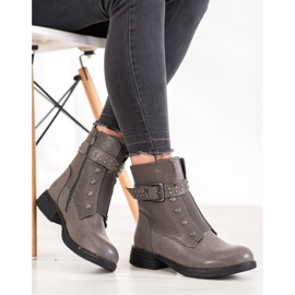 J. Star Szare Botki Z Gumką 1