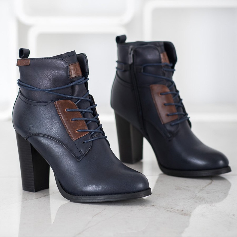 Evento Granatowe Botki Na Słupku niebieskie 1