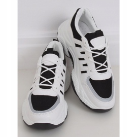 Buty sportowe damskie biało-czarne BH-001 Black białe 1