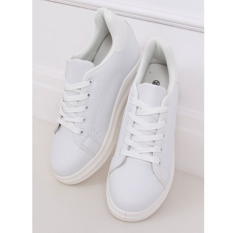 Trampki na ukrytym koturnie białe MY-0367 White 1