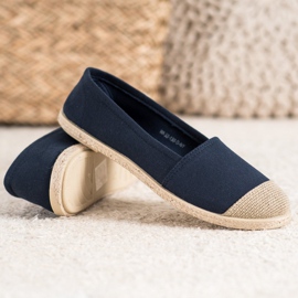 Modne Granatowe Espadryle niebieskie 1