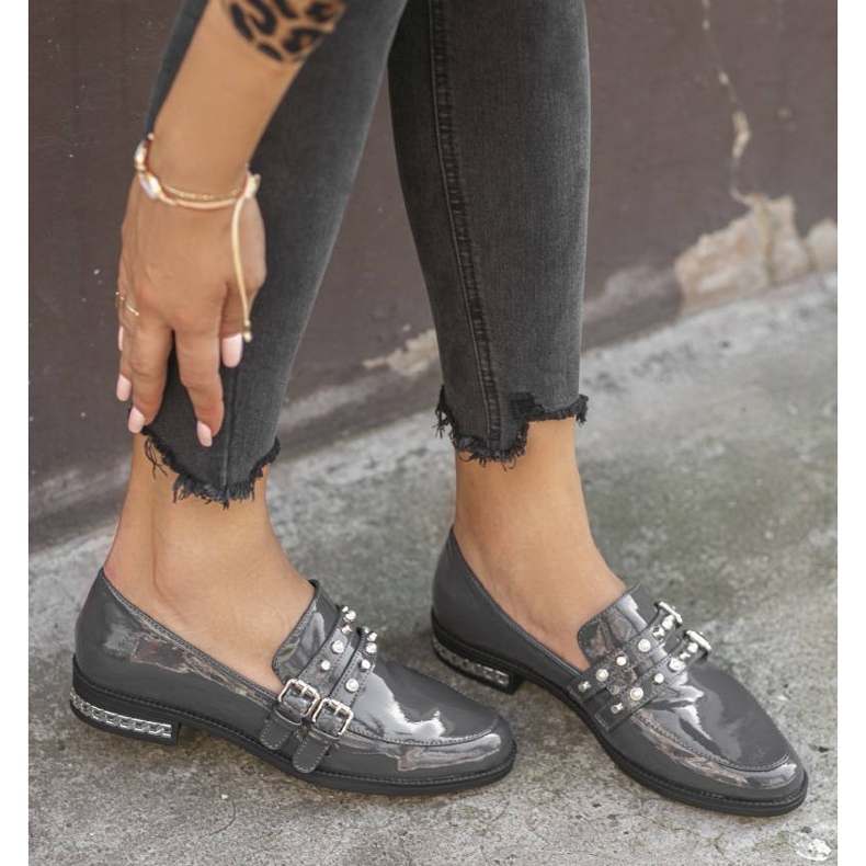 Szare półbuty damskie C18-6252-2 1