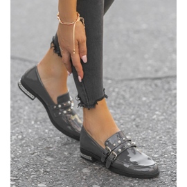 Szare półbuty damskie C18-6252-2 2