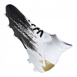 Buty piłkarskie adidas Predator 20.3 Fg Jr FW9215 białe szary/srebrny, biały, czarny, złoty 6