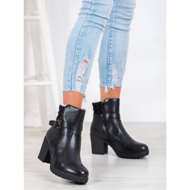 J. Star Wygodne Botki Z Eko Skóry czarne 1