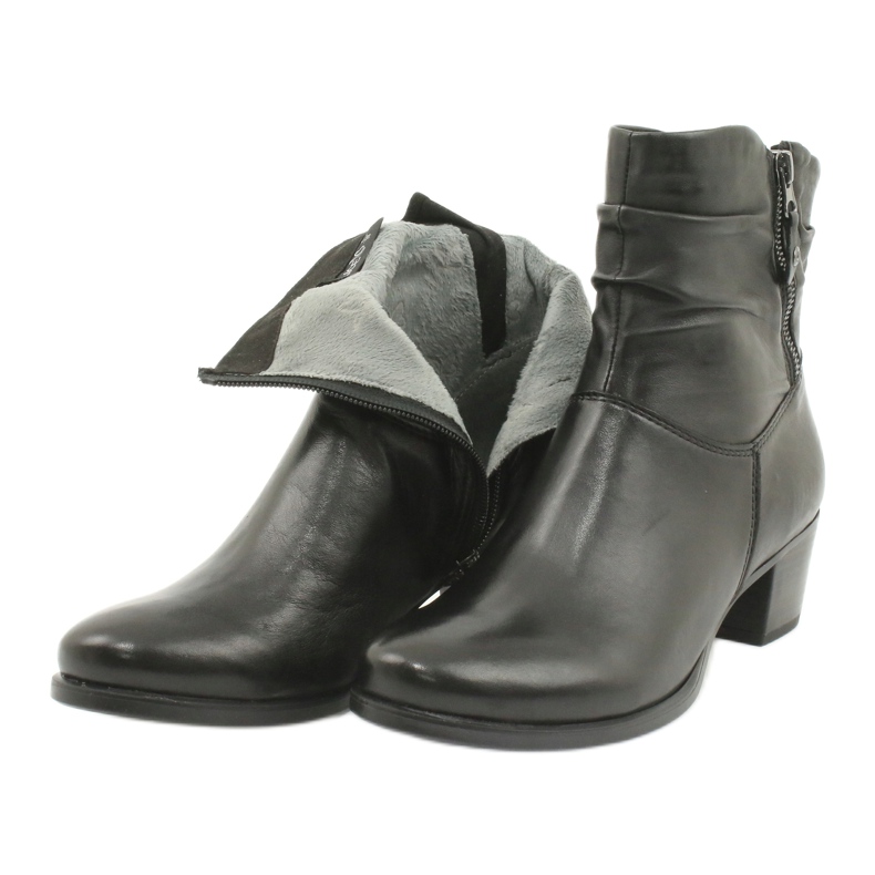 Caprice czarne botki na obcasie 25347 4