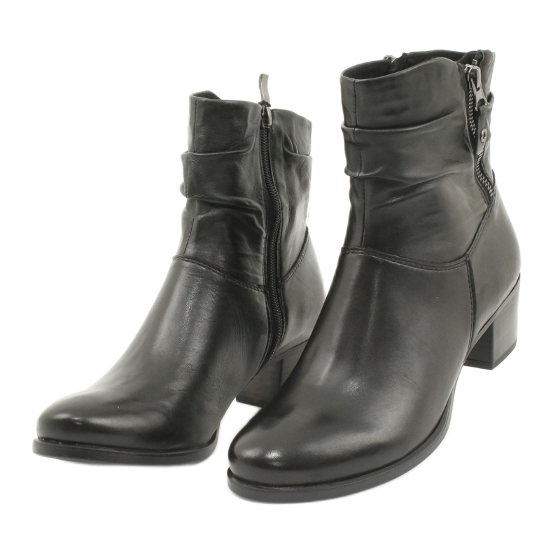 Caprice czarne botki na obcasie 25347 2