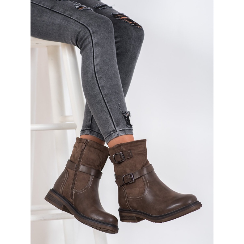 J. Star Klasyczne Workery brązowe 1