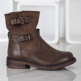 J. Star Klasyczne Workery brązowe 2