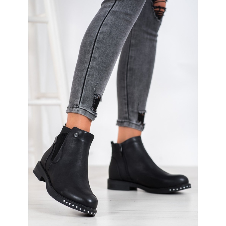 Goodin Botki Z Eko Skóry czarne 1