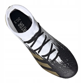 Buty piłkarskie adidas Predator 20.3 Fg M FW9196 białe czarny, biały, czarny, złoty 3
