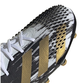Buty piłkarskie adidas Predator 20.1 Fg Jr FW9208 białe czarny, biały, czarny, złoty 3