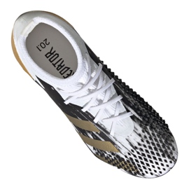 Buty piłkarskie adidas Predator 20.1 Fg Jr FW9208 białe czarny, biały, czarny, złoty 4