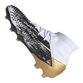 Buty piłkarskie adidas Predator 20.1 Fg Jr FW9208 białe czarny, biały, czarny, złoty 6