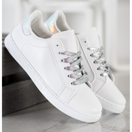 SHELOVET Modne Buty Sportowe białe 2