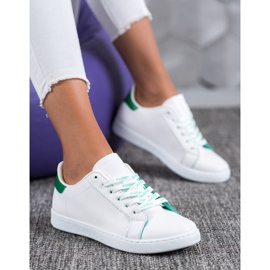 SHELOVET Modne Buty Sportowe białe zielone 5