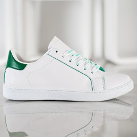 SHELOVET Modne Buty Sportowe białe zielone 2