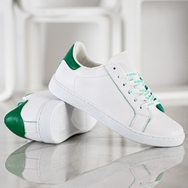 SHELOVET Modne Buty Sportowe białe zielone 3