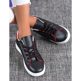 SHELOVET Klasyczne Buty Sportowe czarne czerwone 1