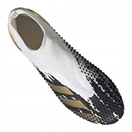 Buty piłkarskie adidas Predator 20+ Fg M FW9175 białe szary/srebrny, biały, czarny, złoty 4