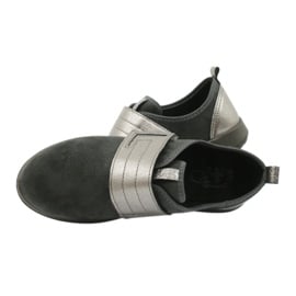 Befado obuwie damskie 156D003 czarne szare 13