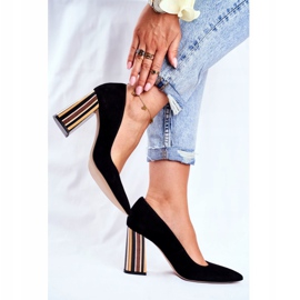 PV3 Czółenka Damskie Visconi Zamszowe Czarne 7417302/200 2