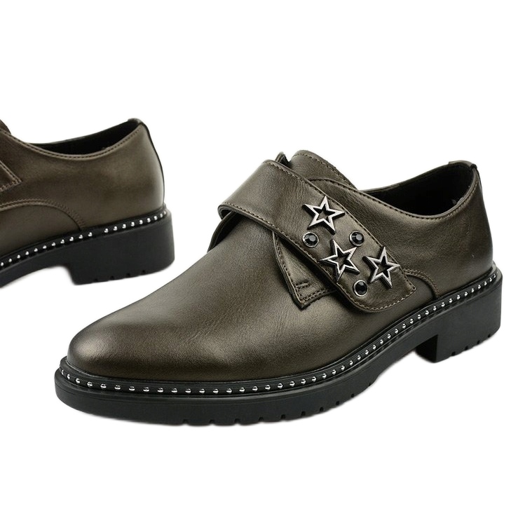 Brązowe półbuty damskie C18-6391 1