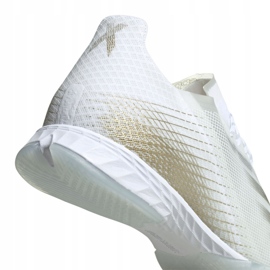Buty piłkarskie adidas X Ghosted.1 In M EG8171 białe czarny, biały, złoty 2